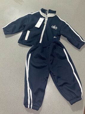 Kids Navy & White Jogger Sweatpants
